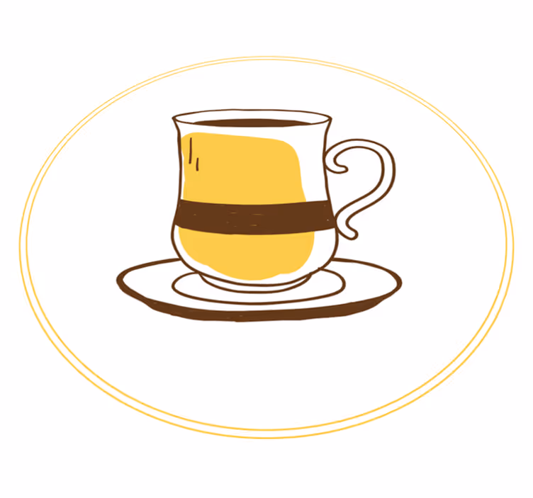 Covor de vinil pentru bucătărie ilustrație pahar espresso - TenStickers
