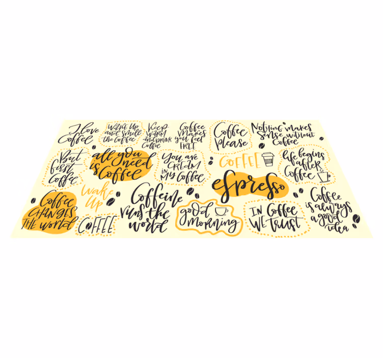 Covoare de vinil cu fraze cafea love expresso - TenStickers