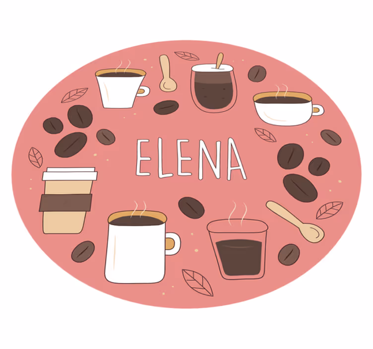 Diverse cesti de cafea covor modern - TenStickers
