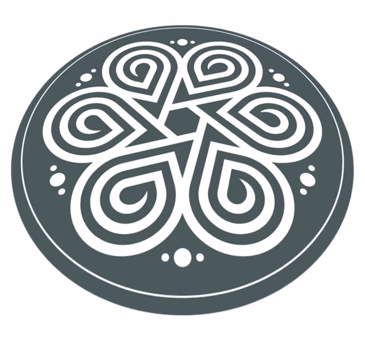Covor elegant din vinil cu ornamente albe - TenStickers