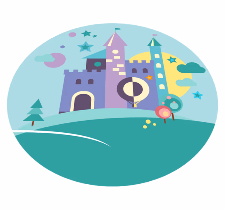Covor de vinil pentru copii joc de castel fantastic - TenStickers