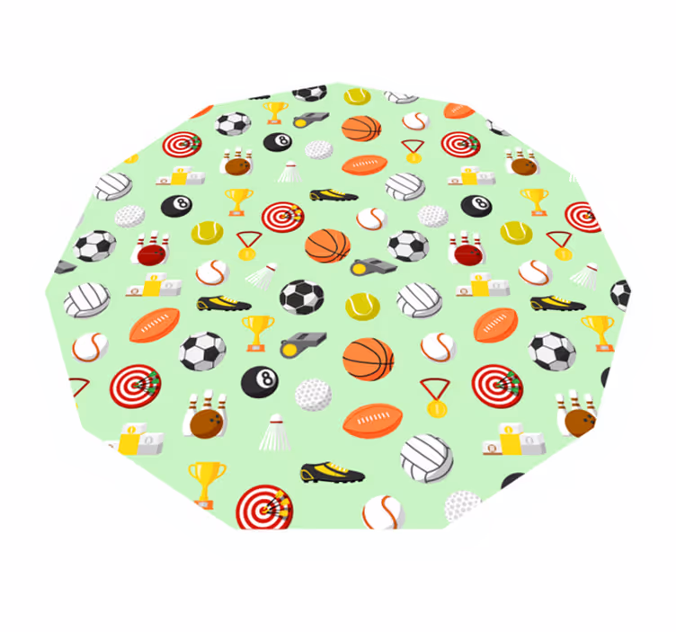 Covor de vinil design bile sport pentru copii - TenStickers