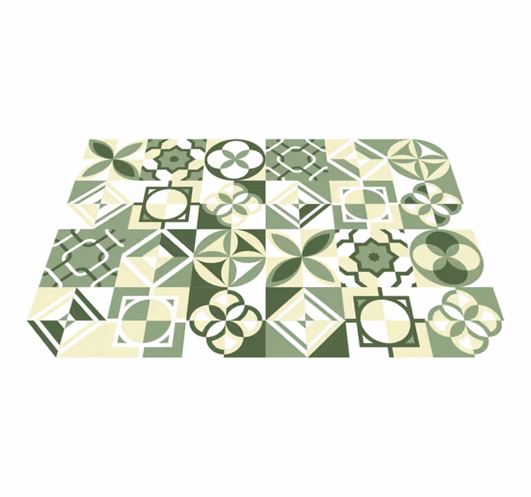 Covor de țiglă pătrată verde - TenStickers