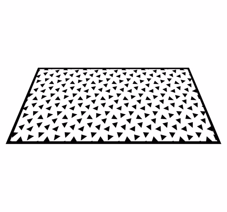 Covoare geometrice din vinil triunghiuri negre și albe - TenStickers
