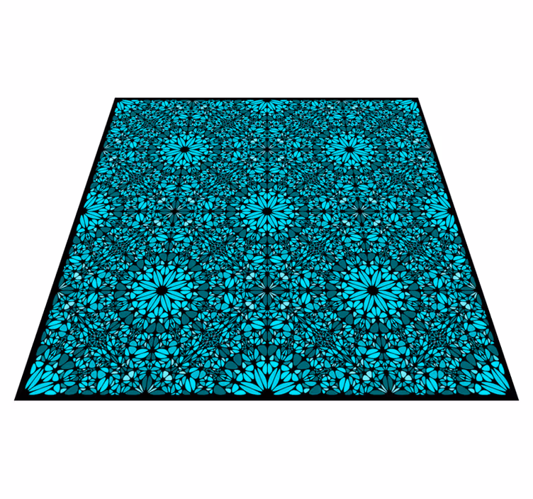 Gresie detaliată mozaic teal - TenStickers
