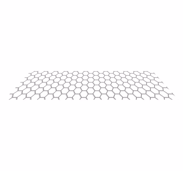 Gresie hexagonală albă gresie - TenStickers