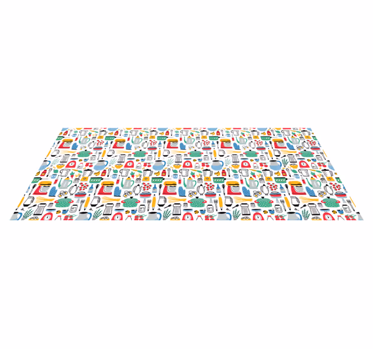 Covor din vinil cu model de bucătărie multicolor - TenStickers