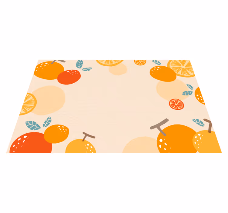 Gresie podea bucatarie fructe portocalii - TenStickers
