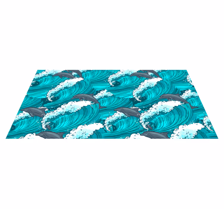 Delfin în ocean covor de vinil animal - TenStickers