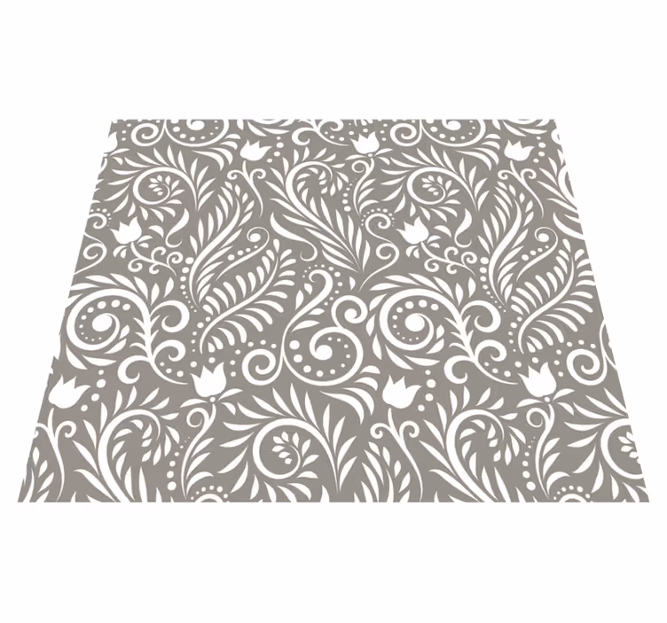 Covor vinil flori și plante eleganță paisley - TenStickers