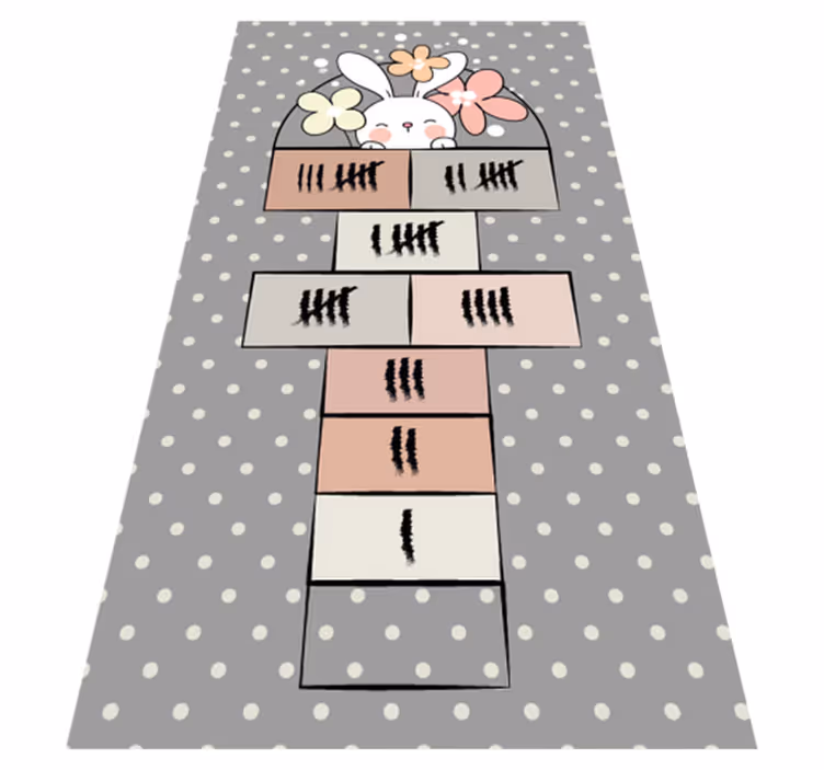 Saltea de joc nordic rabbit hopscotch - TenStickers