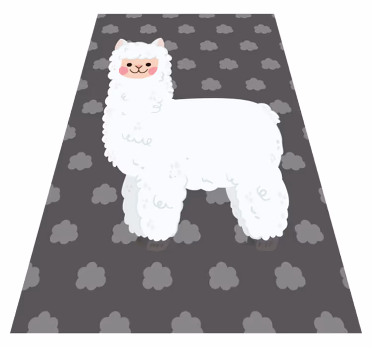Alții covor de vinil formă jucăușă de alpaca - TenStickers