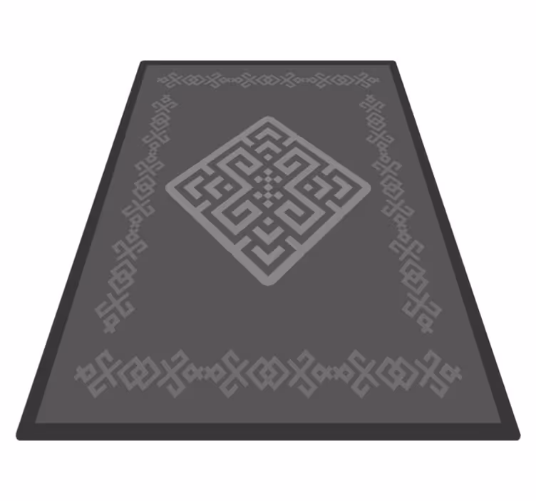 Covor de vinil gri model geometric complicat - TenStickers