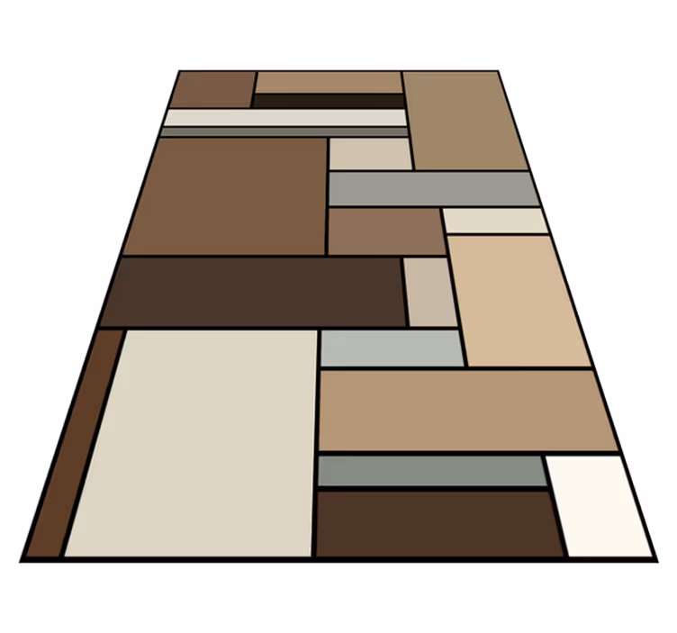 Covor vinil modern straturi geometrice contemporane - TenStickers