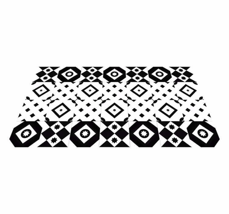 Covor modern alb și negru - TenStickers