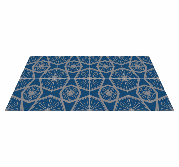 Covor albastru cenușiu design modern din vinil - TenStickers