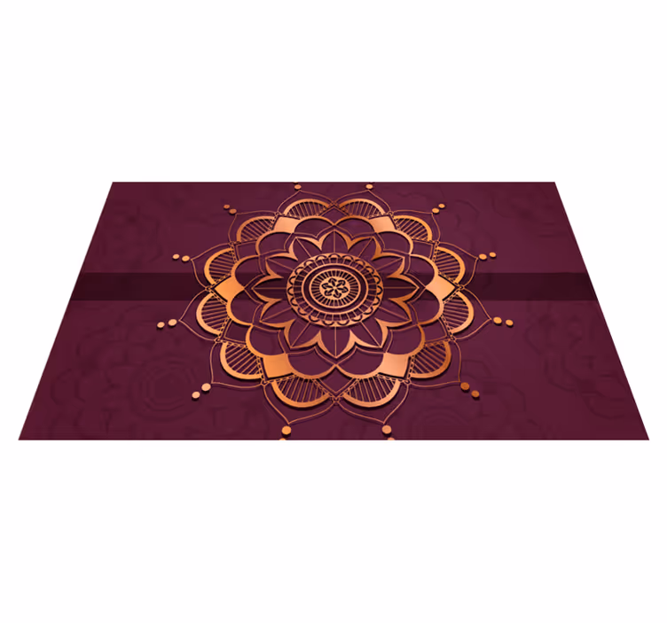 Covor de vinil violet și auriu mandala pentru casă - TenStickers