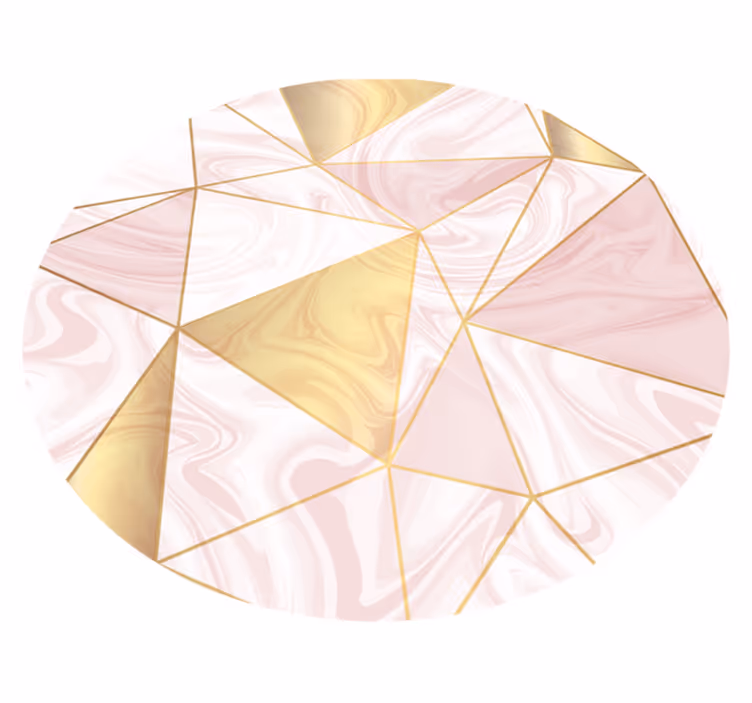 Covor de vinil geometric compoziție geometrică de marmură - TenStickers