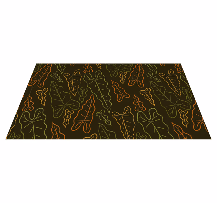 Covor floral cu frunze tropicale mari - TenStickers