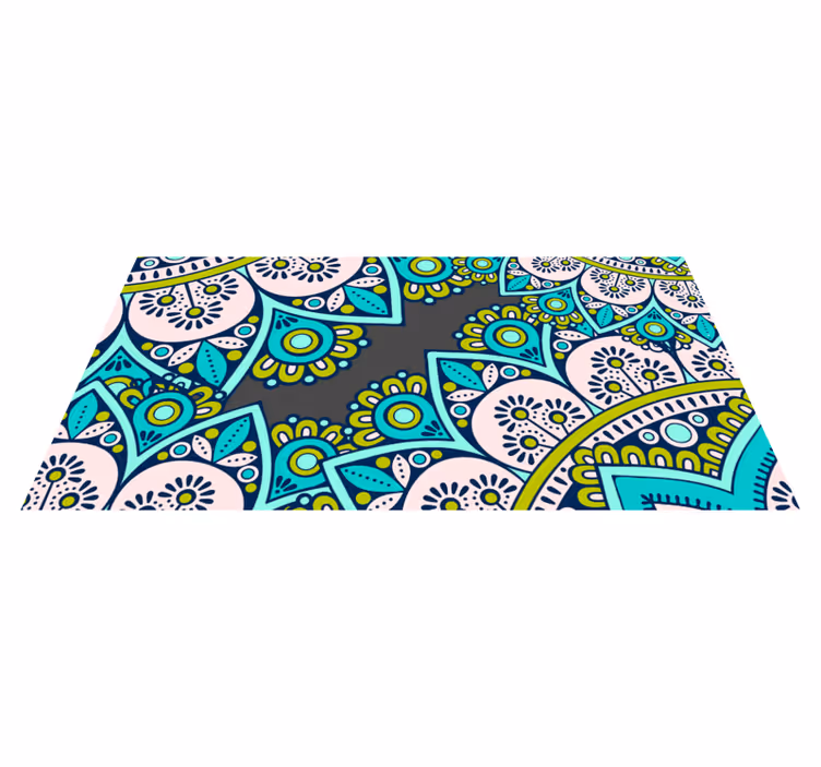 Covor vinil mandala motiv floral vibrant - TenStickers