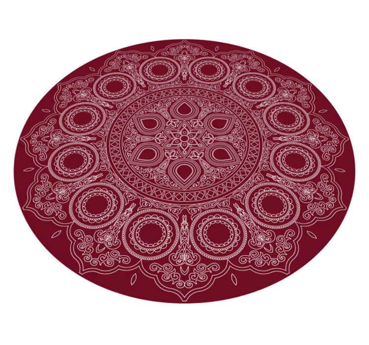 Covor de vinil cu mandala cu flori de lotus - TenStickers