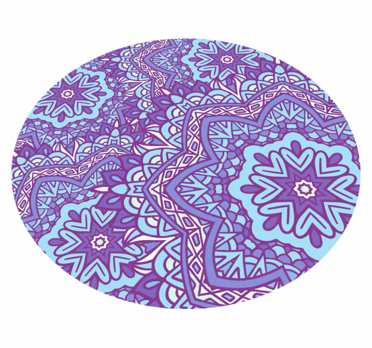 Covor vinil mandala motiv violet viu - TenStickers