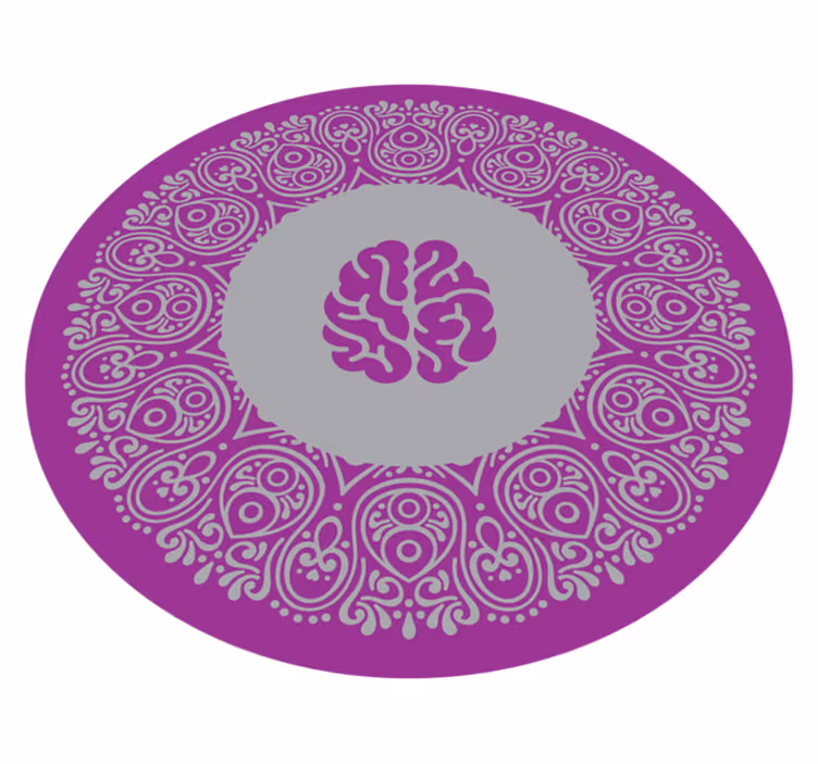 Covor vinil mandala design al creierului mandala - TenStickers