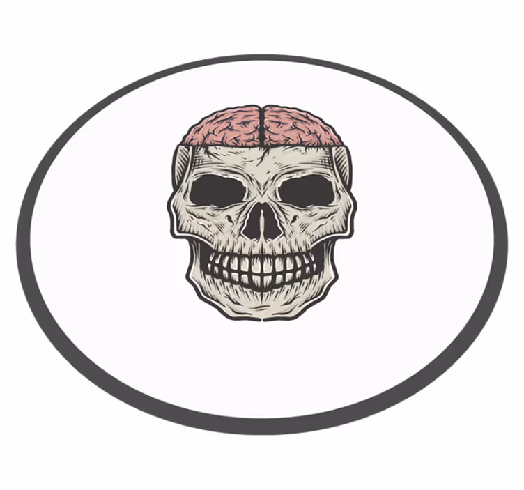 Covor de vinil Halloween schița craniului expus - TenStickers