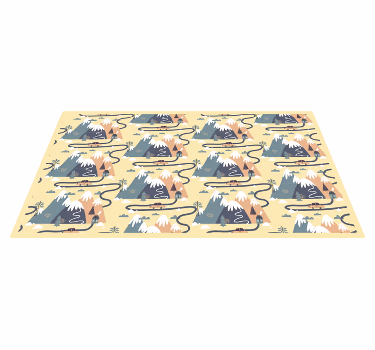 Covor din vinil pentru copii cu drum nordic de munte - TenStickers