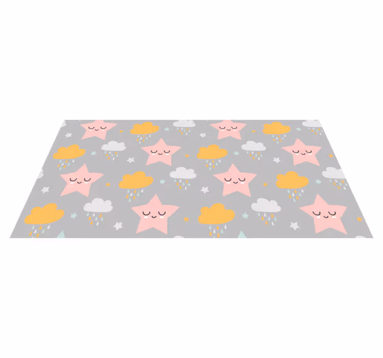 Covor din vinil pentru copii nordic cloud - TenStickers