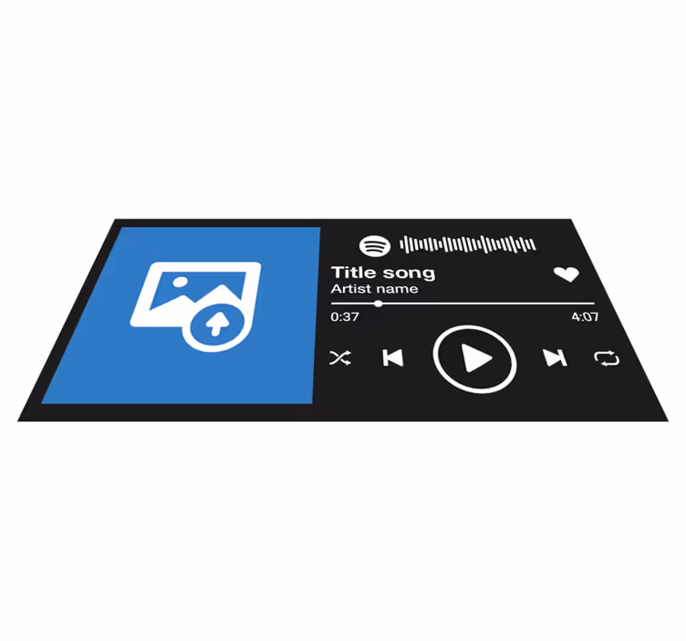 Spotify muzică cu text și imagine personaliza mat - TenStickers