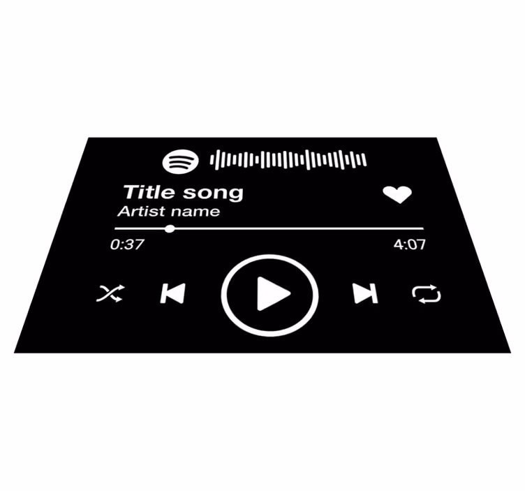 Spotify text mat personalizat - TenStickers