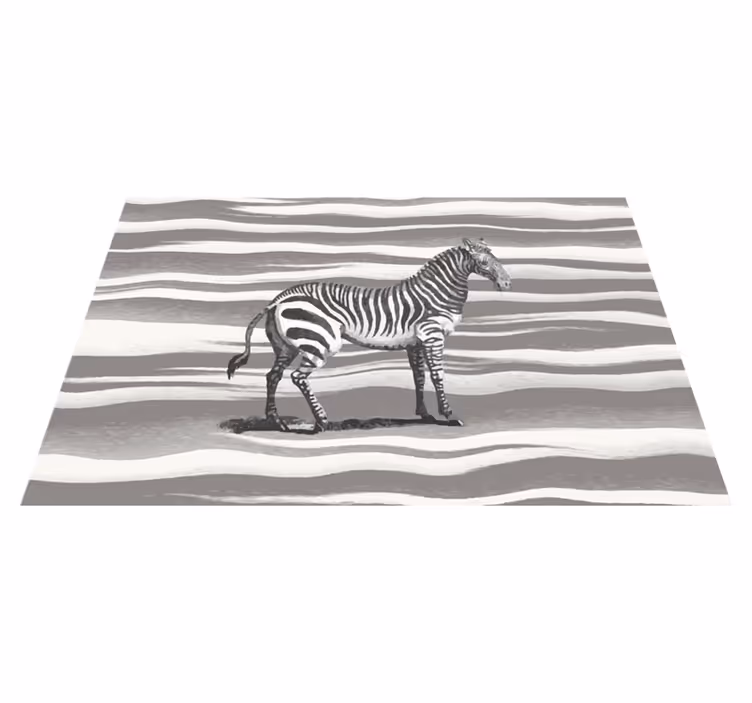 Covor vinil print animalier zebră în dungi - TenStickers
