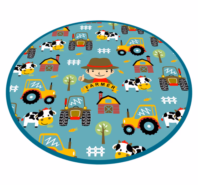 Alții covor de vinil model de distracție pentru fermier - TenStickers