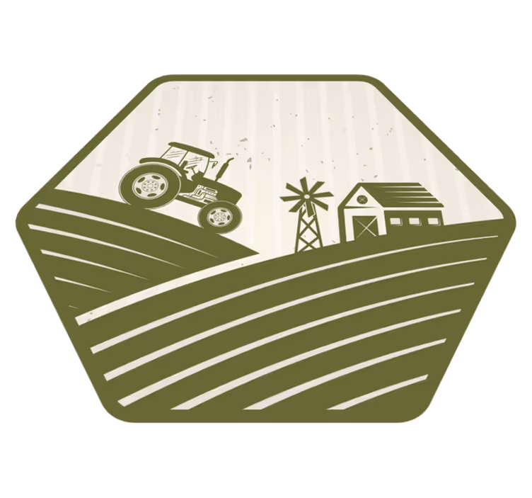 Covor vinil cu aspect de natura scena fermei rurale - TenStickers