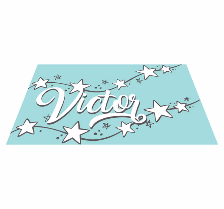 Covor de vinil cu nome praf de stele personalizabil - TenStickers