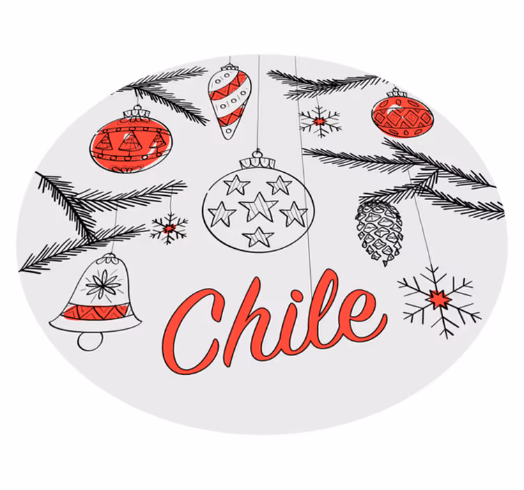 Covor vinil Crăciun decor de crăciun chile - TenStickers
