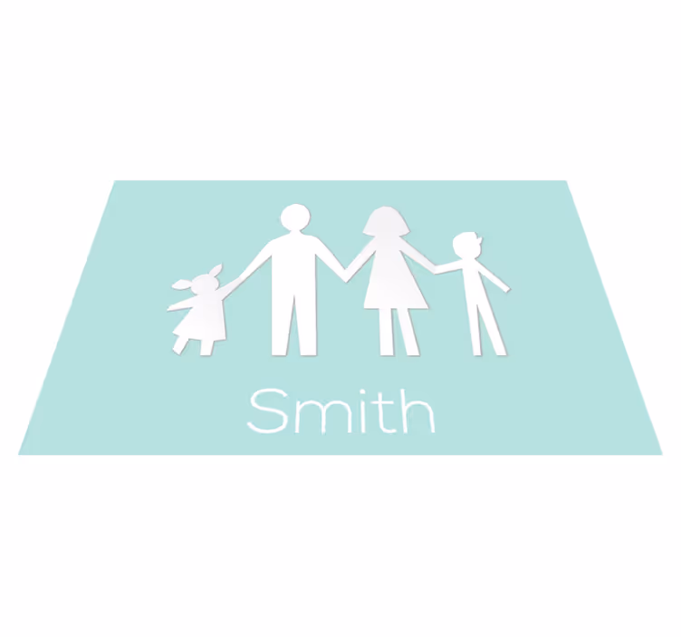 Covor de vinil cu nome familie personalizabila - TenStickers