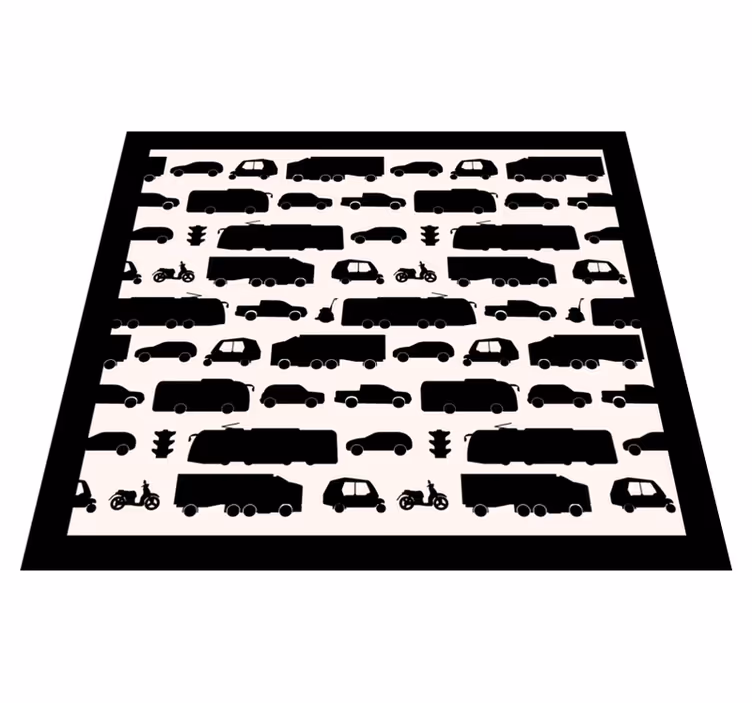 Covor de vinil drumuri siluetele vehiculelor - TenStickers