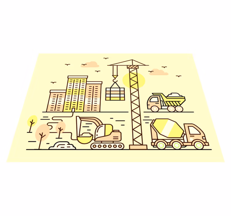 Alții covor de vinil construcție urbană - TenStickers