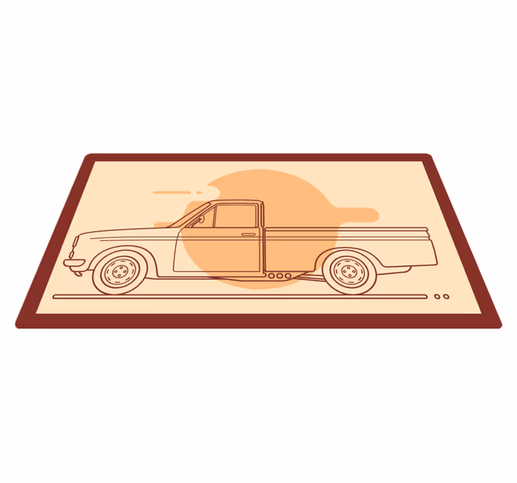 Covor de vinil pentru copii ilustrație de vehicul de jucărie - TenStickers