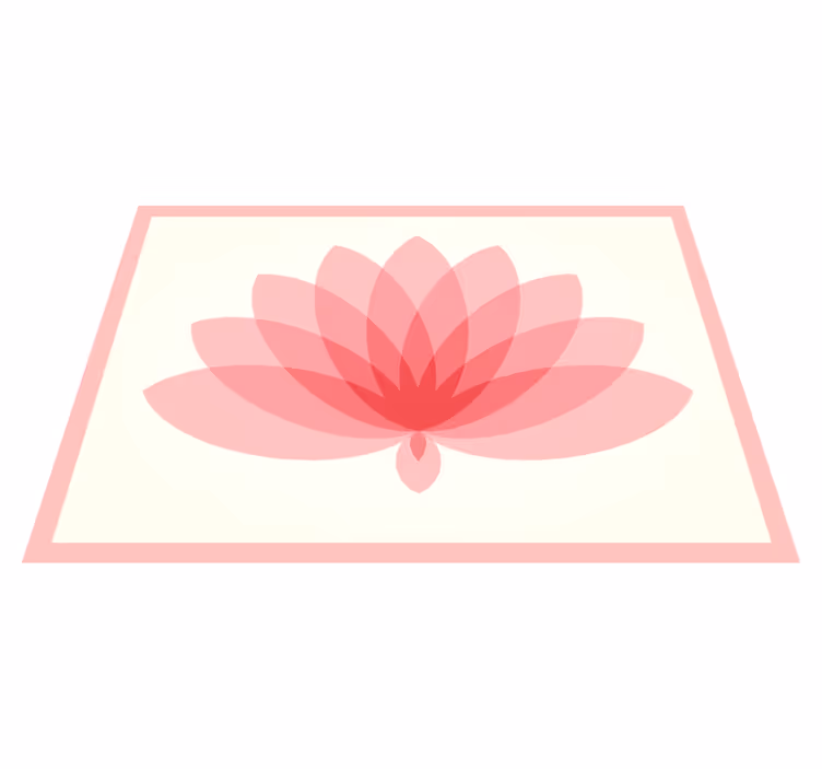 Covor de vinil cu o singură floare de lotus - TenStickers
