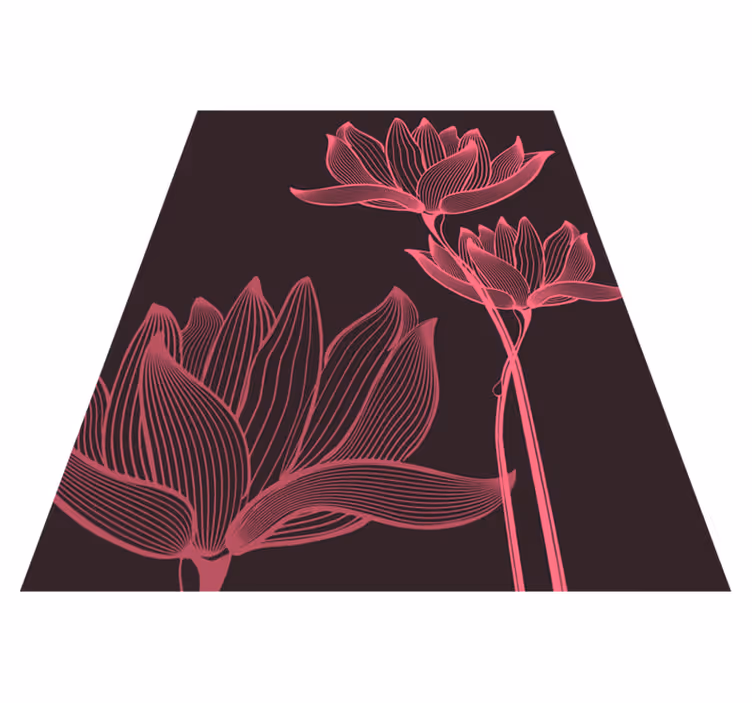Covor floral lotus două flori - TenStickers
