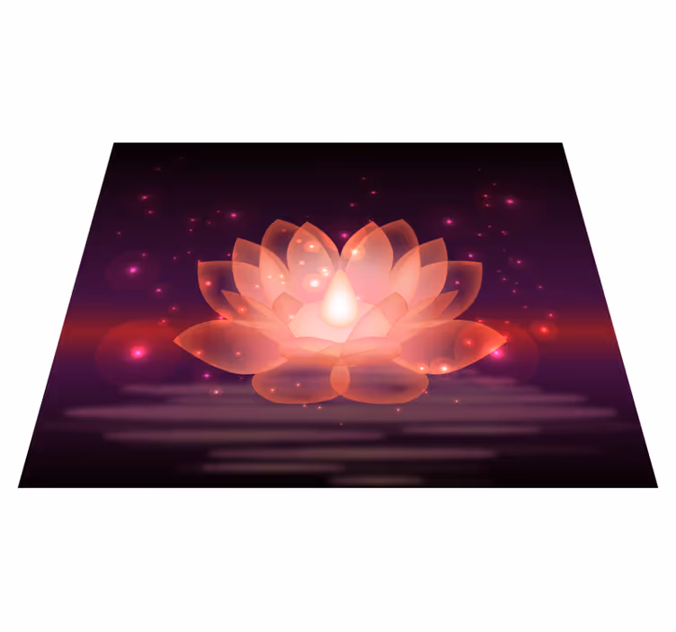 Covor de vinil cu flori lotus sparkle - TenStickers