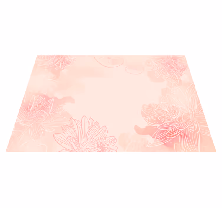 Covor vinil flori și plante liniște florală - TenStickers