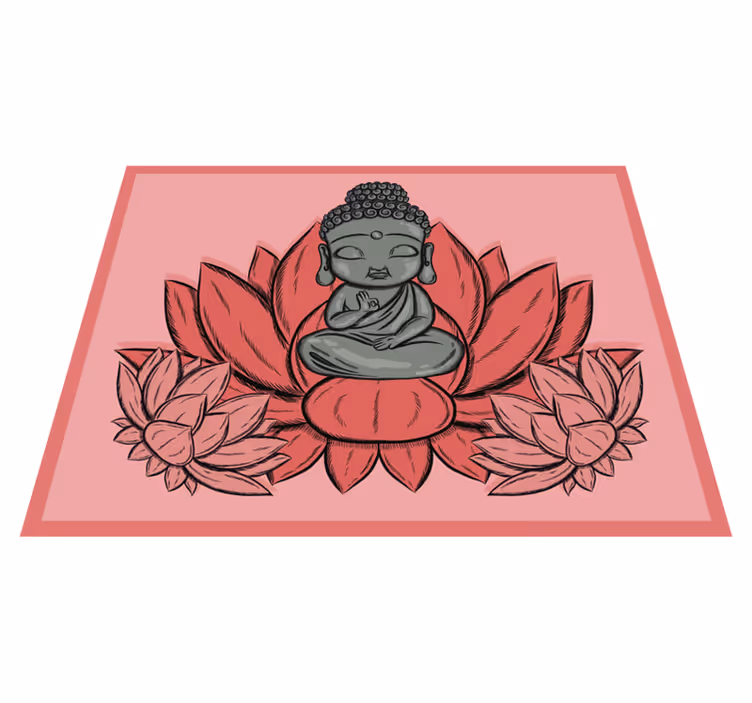 Covor vinil mandala opera de artă meditativă a lui buddha - TenStickers