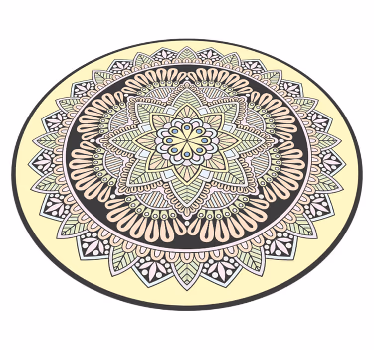 Plăci de podea cu mozaic mandala multicolor - TenStickers