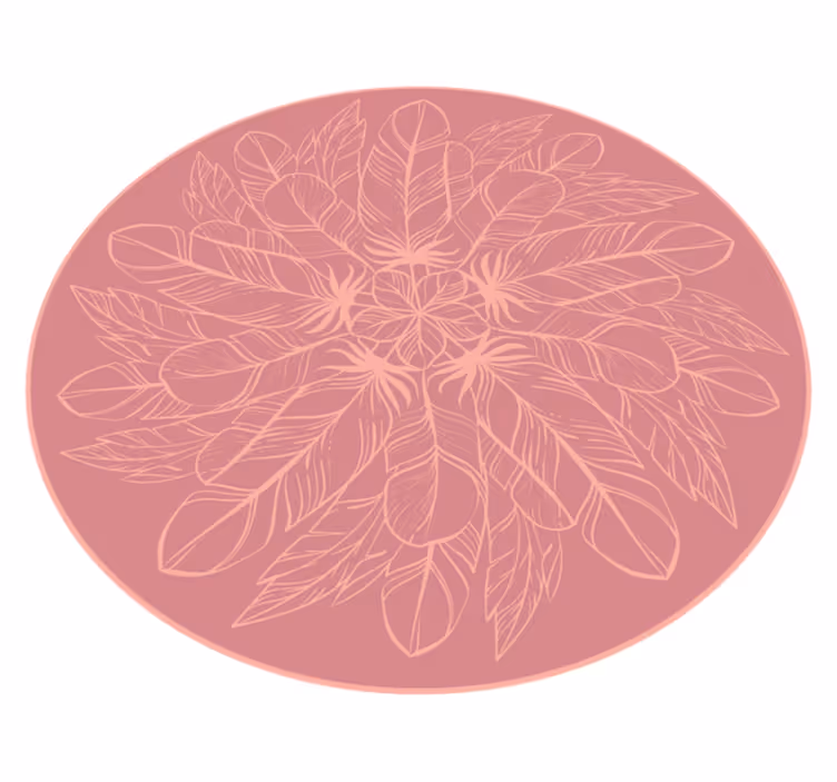 Covor de mandala cu model de pene - TenStickers