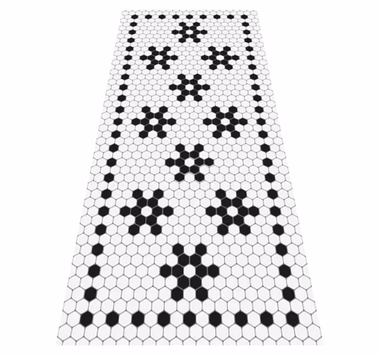 Covor de mozaic alb-negru - TenStickers