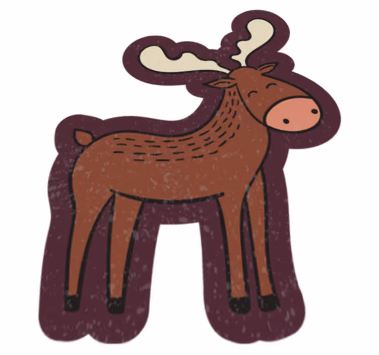 Covor vinil animal elan din desene animate - TenStickers